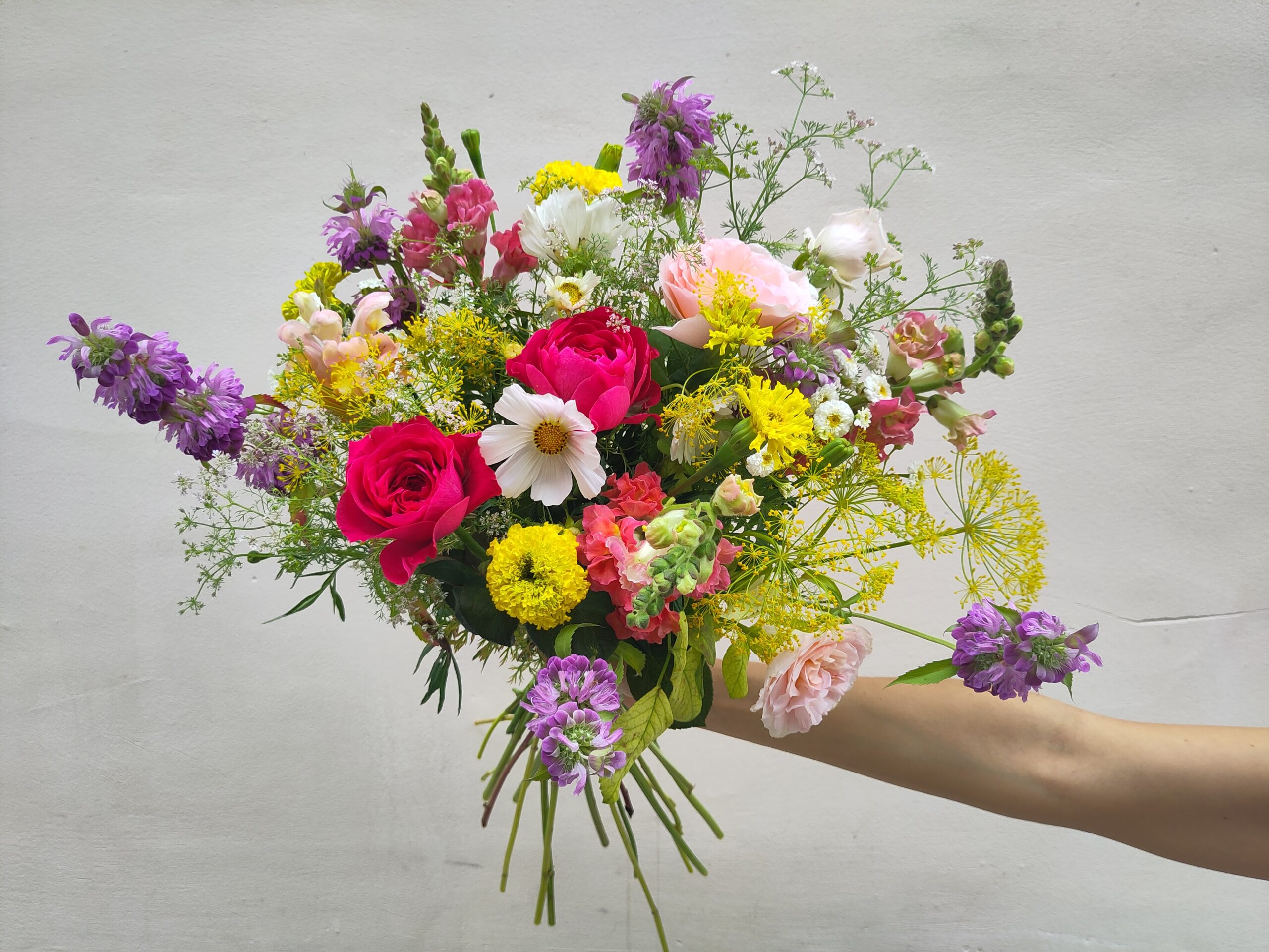 Bouquet de fleurs comestibles